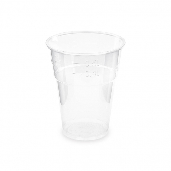 Pohár plastové 500ml priehľadný/ 12ks ECO