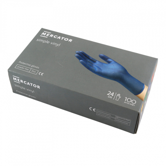 Mercator Vinylové rukavice S 100ks Modré
