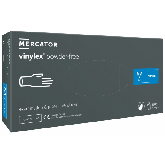 Mercator Vinylové rukavice M 100ks Powder-free