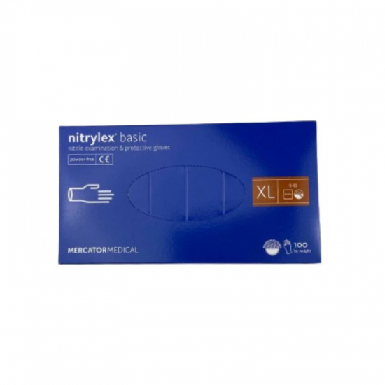 Mercator Nitrilové rukavice basic XL 100ks tmavo modré