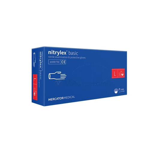 Mercator Nitrilové rukavice basic L 100ks tmavo modré