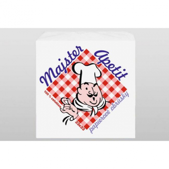 Servítky biele 33x33 70ks/1vrst. - Majster Apetit