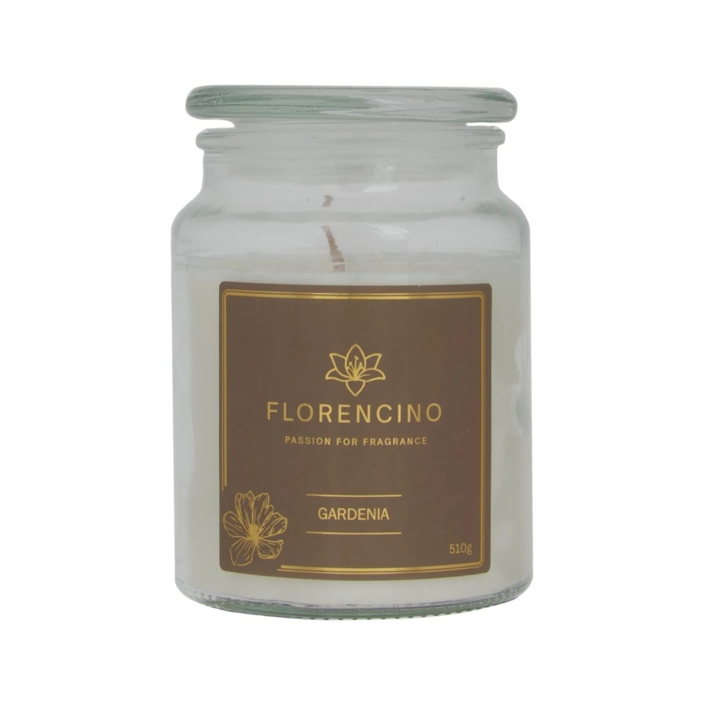 Florencino vonná sviečka v skle 510g Gardenia
