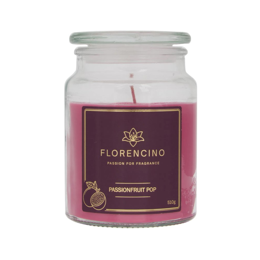 Florencino vonná sviečka v skle 510g Passionfruit Pop