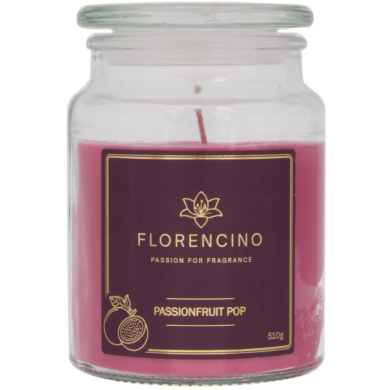 Florencino vonná sviečka v skle 510g Passionfruit Pop
