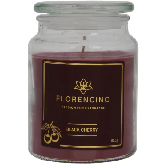 Florencino vonná sviečka v skle 510g Black Cherry