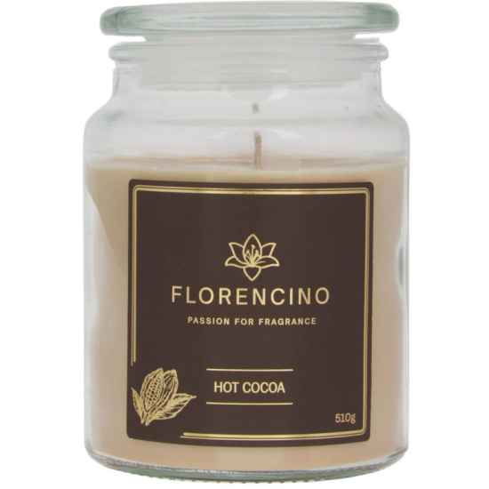 Florencino vonná sviečka v skle 510g Hot Cocoa