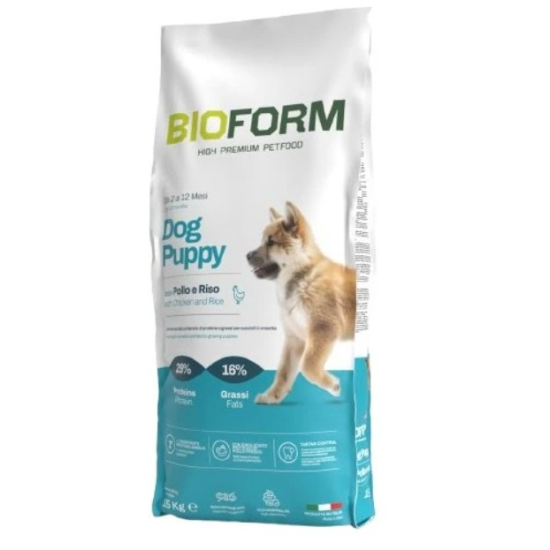 BIOFORM PUPPY Prém. krmivo pre junior psy Hydina+Ryža 3kg