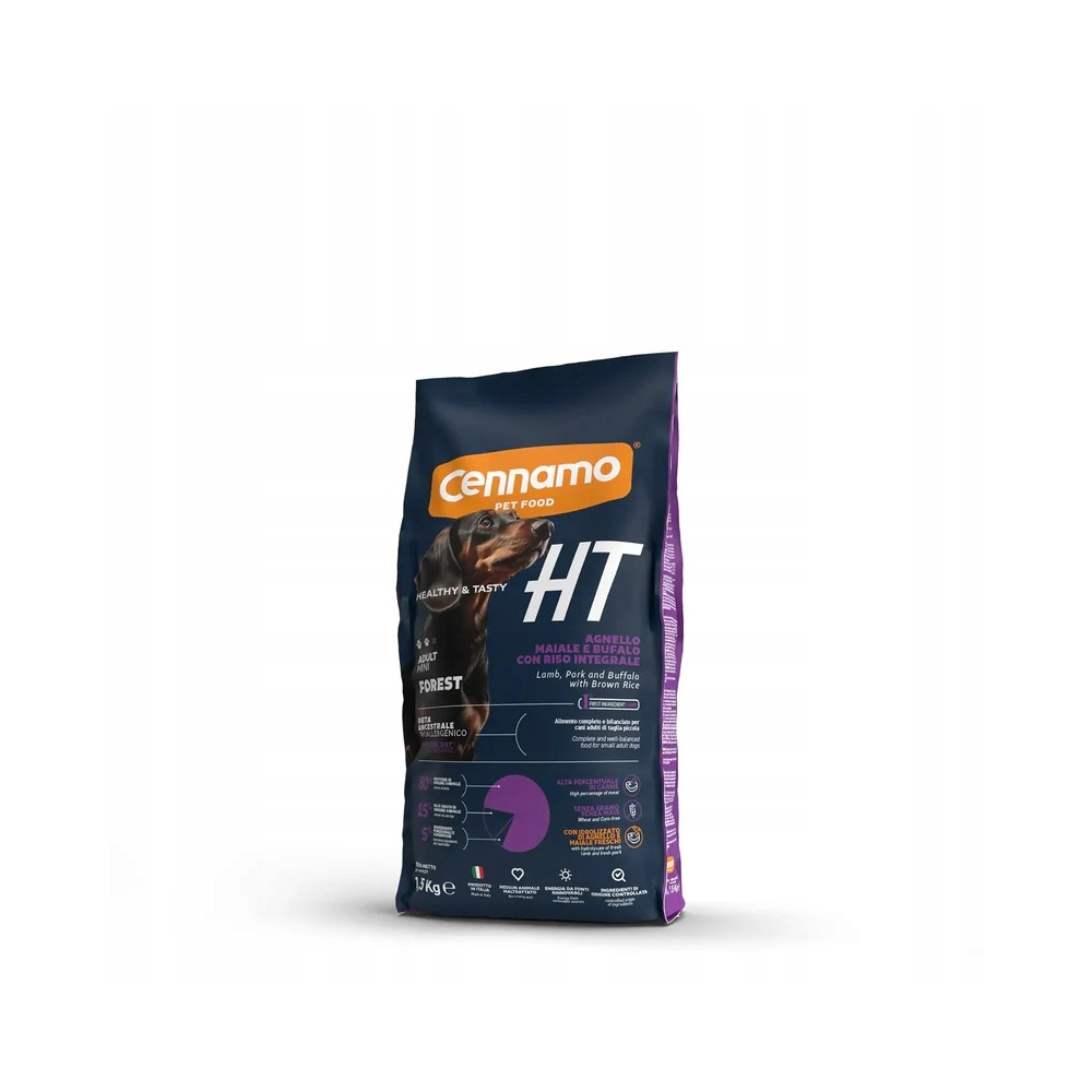 HT FOREST granule so sníž. obsahom obil. Jahňa+Bravč.+Byvol 1,5kg