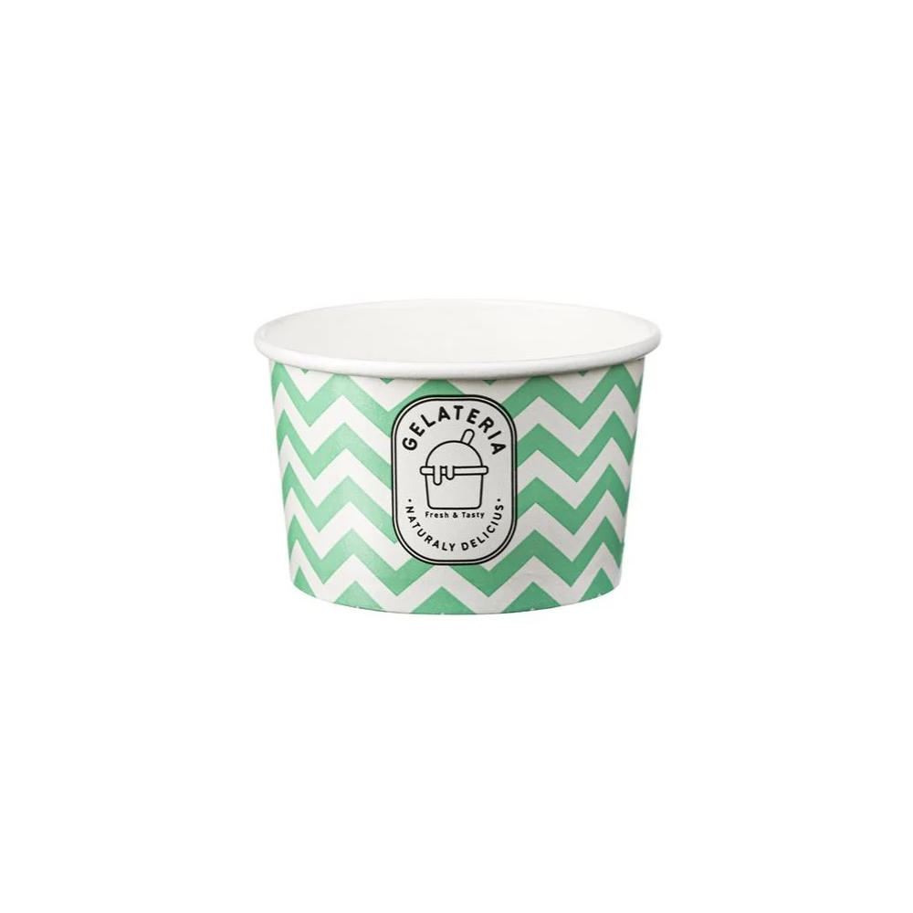 HP Miska na zmrzlinu 250ml Zigzag zelený/50ks