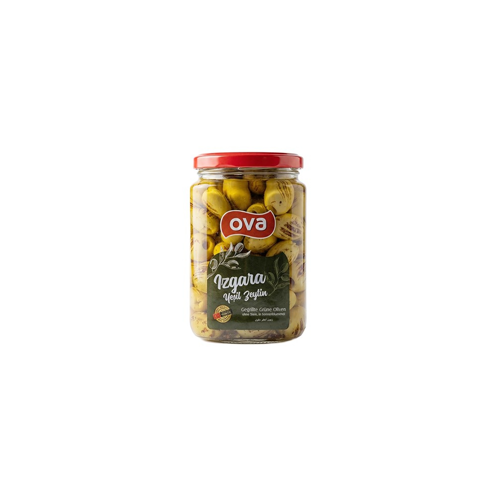 OVA Zelené grilované olivy v slnečnicovom oleji 650g
