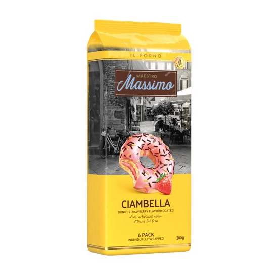 Massimo Donut jahodové 6x40g