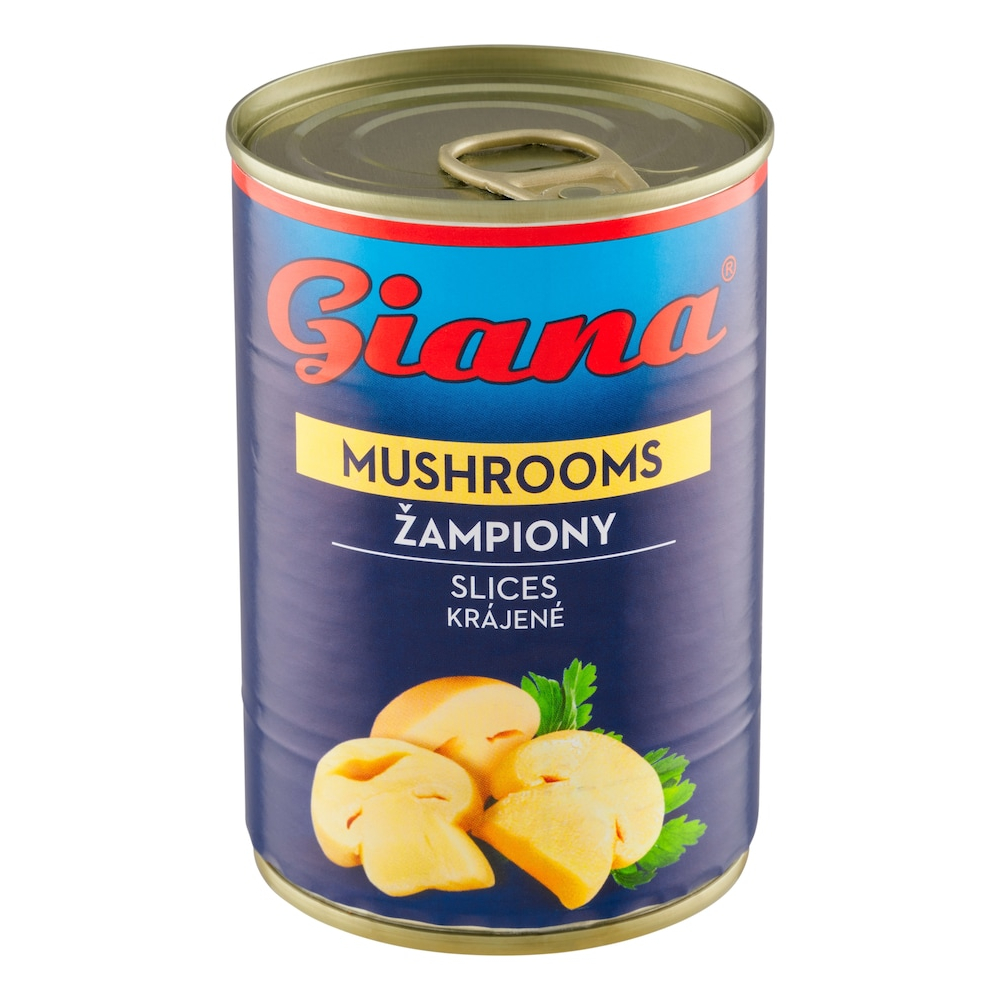 Giana Šampiňóny-krájané, plech 290g