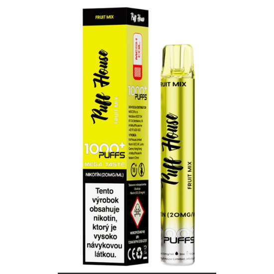 Puff House Jednorázová cigareta Fruit Mix 20mg/ml 1000 Puffs