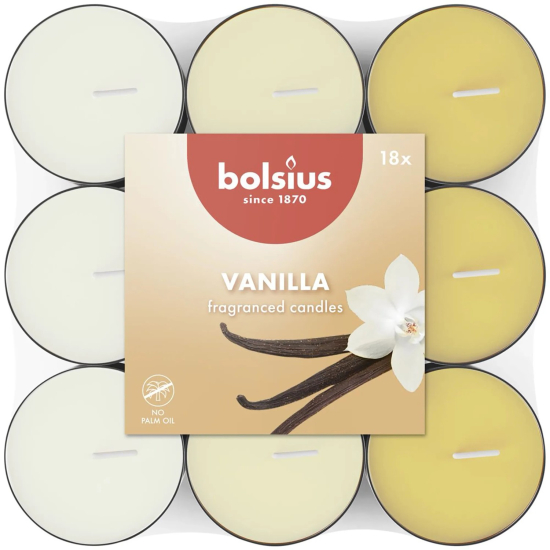 Bolsius čajová voňavá 18 ks Vanilla